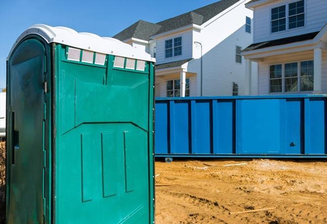 a glimpse of job site sanitation portable toilet line-up